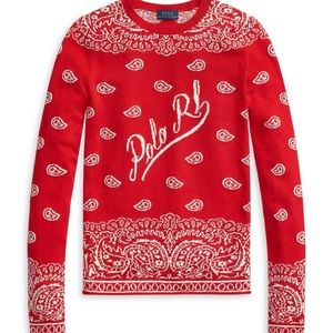 NWT Polo Ralph Lauren Bandanna Crewneck Sweater ❤️